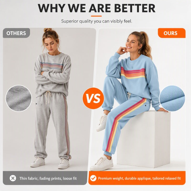 Women's Casual Sweatshirt & Sweatpants 2-Piece Set