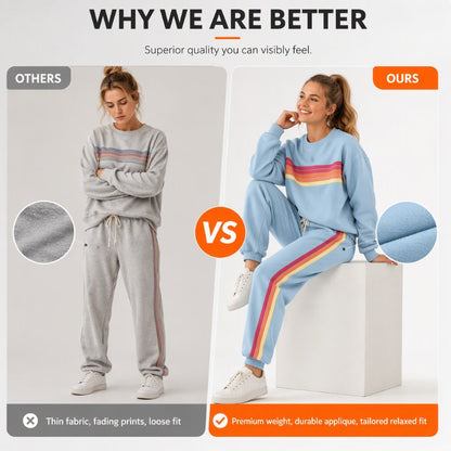 Women's Casual Sweatshirt & Sweatpants 2-Piece Set