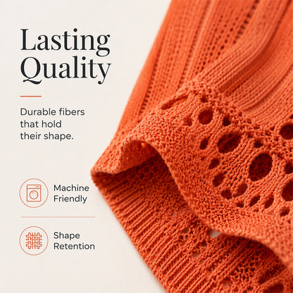 Women's Hollow-Out Crochet Knit Sweater