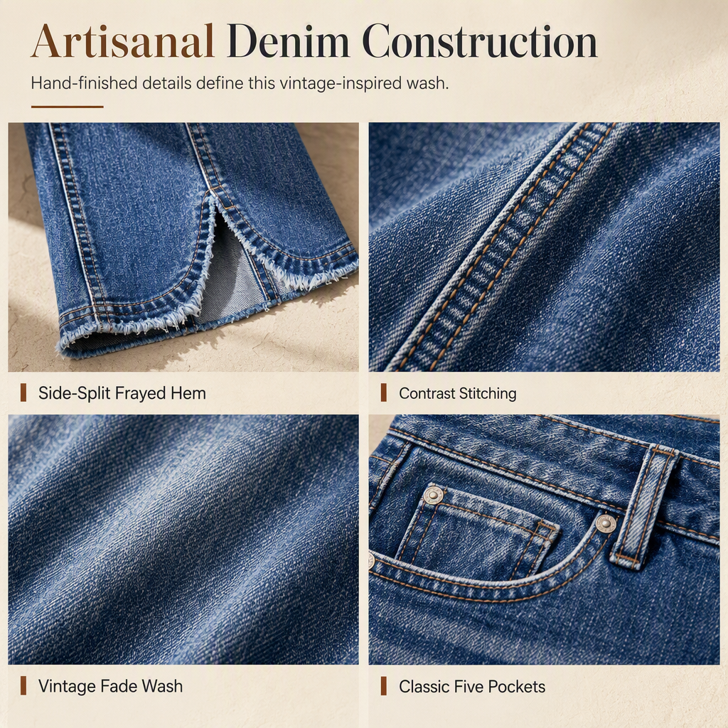 Women's High Waisted Retro Flare Denim Jeans