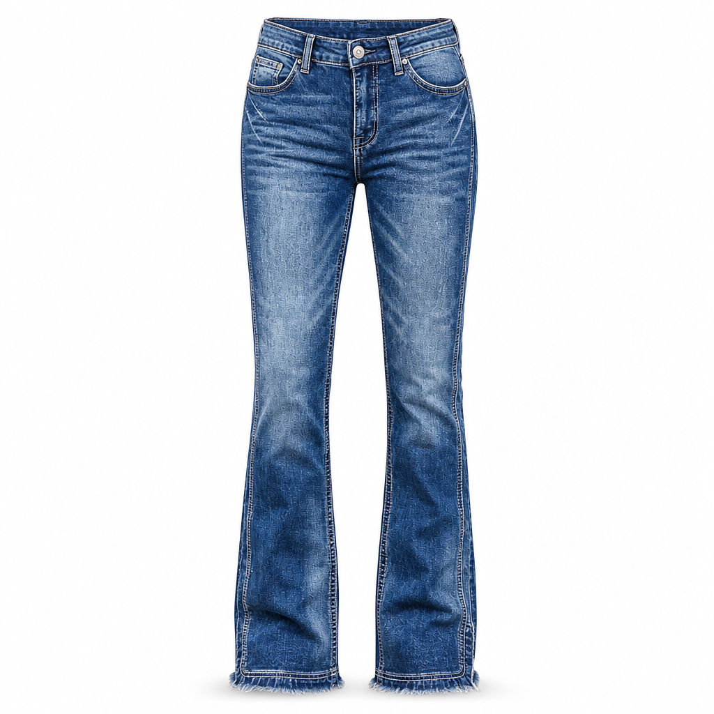 Women's High Waisted Retro Flare Denim Jeans