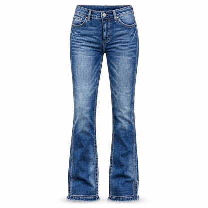 Women's High Waisted Retro Flare Denim Jeans