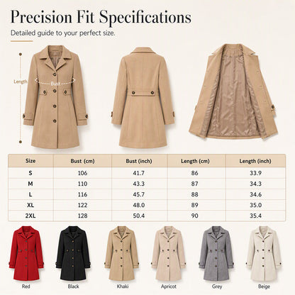 Women's Elegant Single Breasted Slim Coat