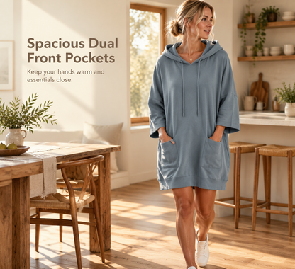 Women's Casual Solid Color Hooded Sweatshirt