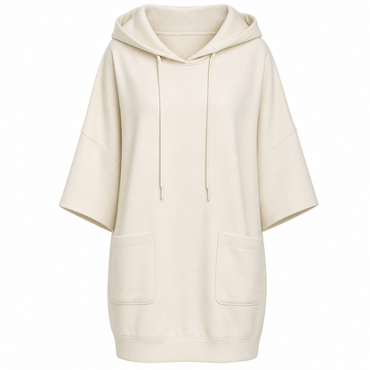 Women's Casual Solid Color Hooded Sweatshirt