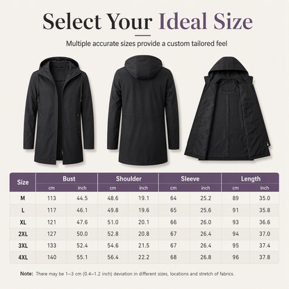 Men's Hooded Slim Fit Windbreaker Coat