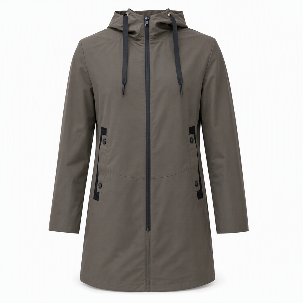 Men's Hooded Slim Fit Windbreaker Coat