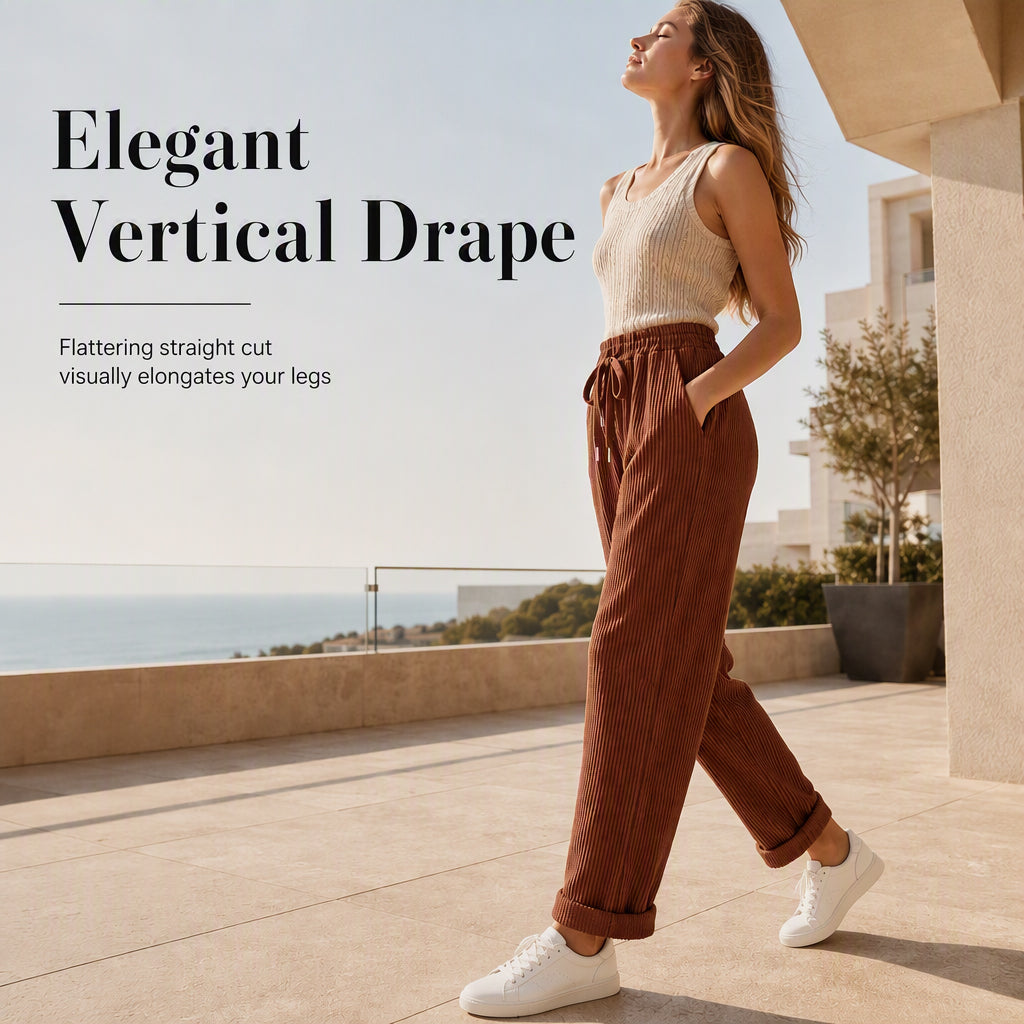 Women's Fashion Solid Color Casual Wide Leg Pants