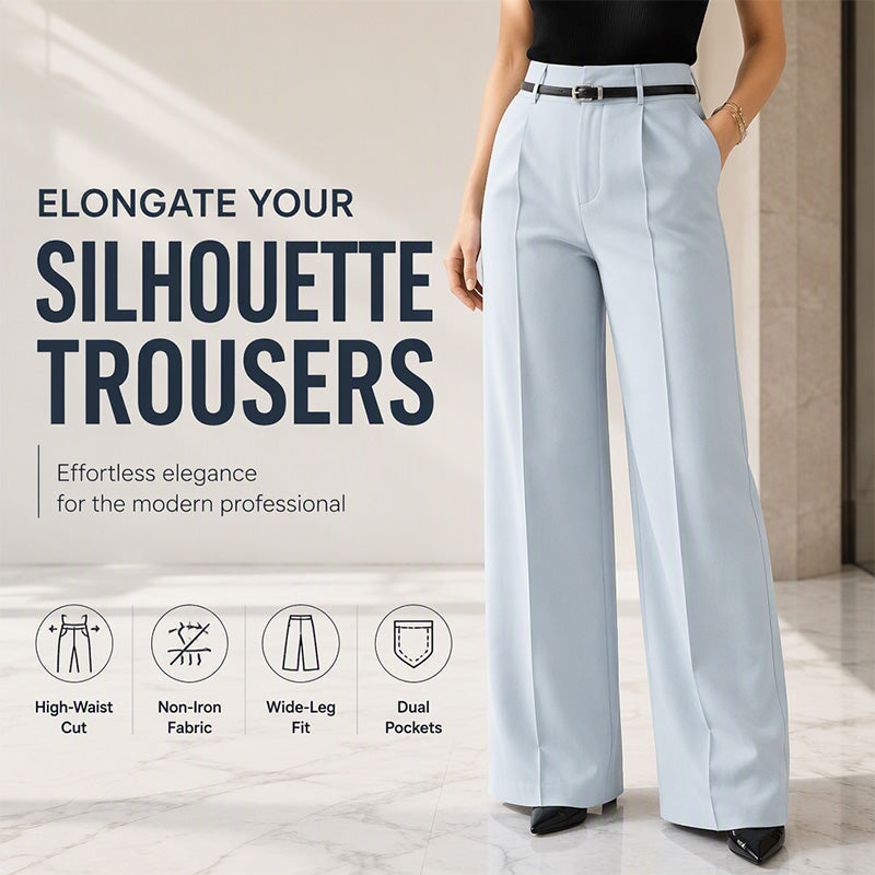 Women's Elegant High-Waisted Suit Pants