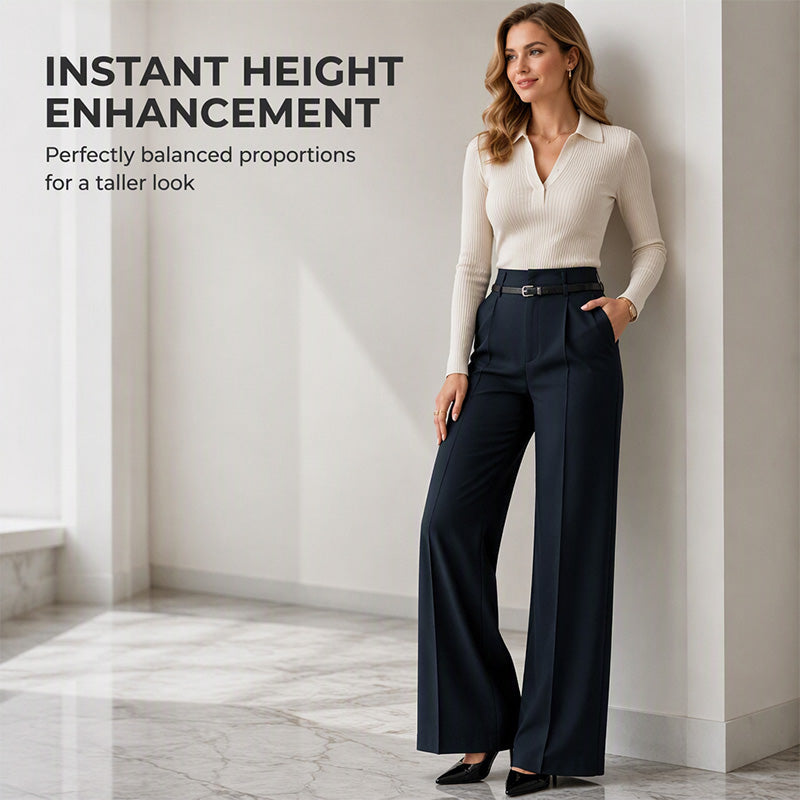 Women's Elegant High-Waisted Suit Pants