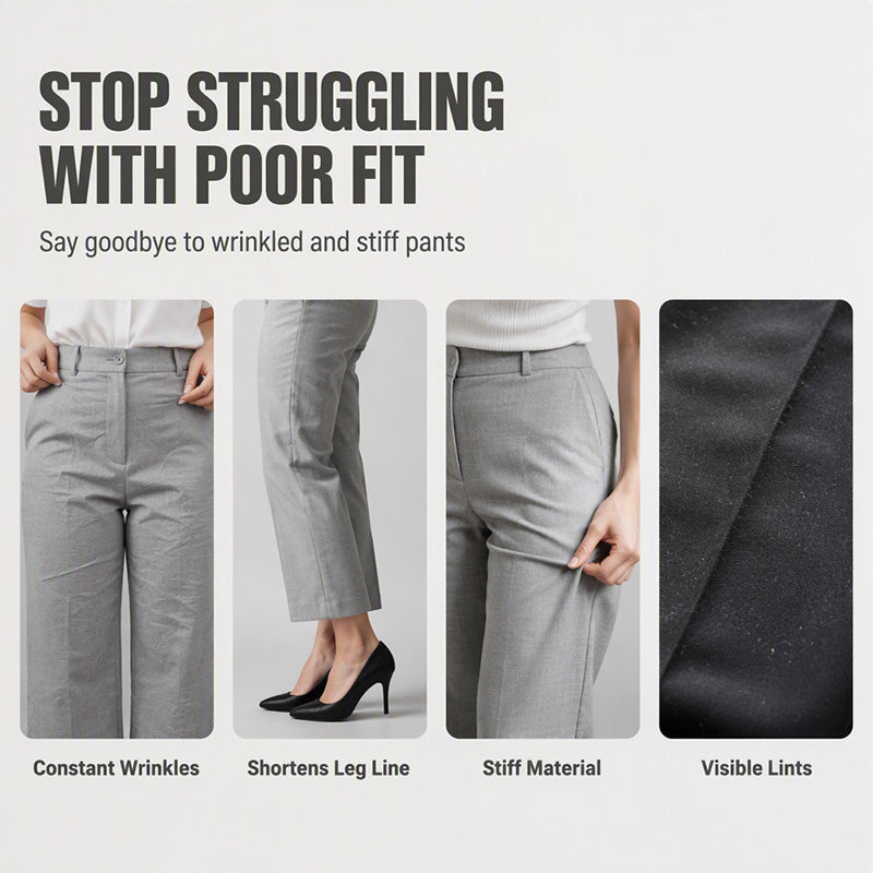 Women's Elegant High-Waisted Suit Pants