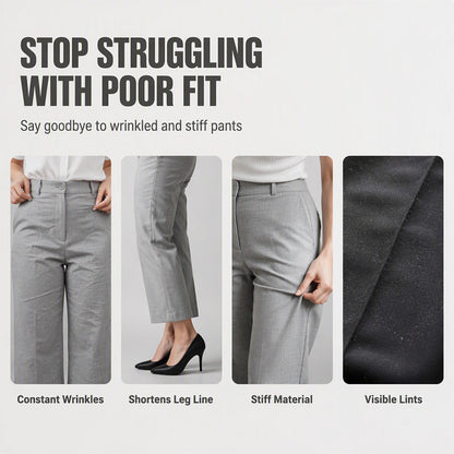 Women's Elegant High-Waisted Suit Pants
