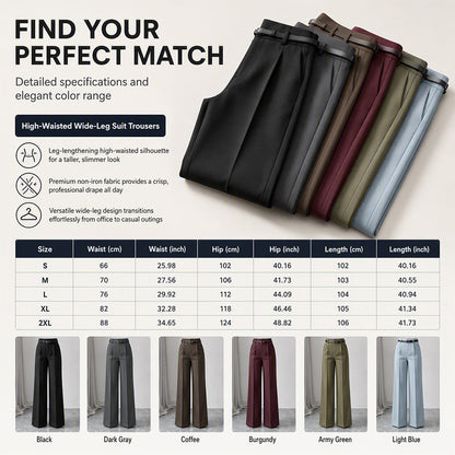 Women's Elegant High-Waisted Suit Pants