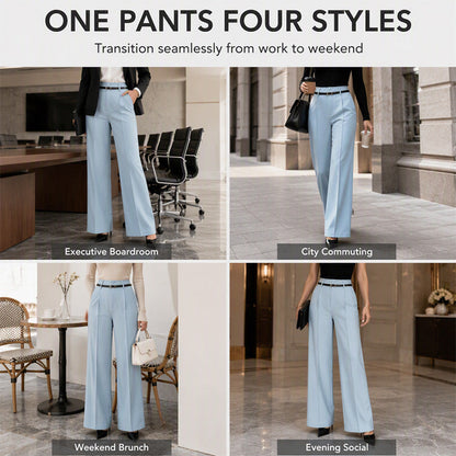 Women's Elegant High-Waisted Suit Pants