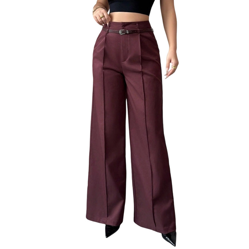 Women's Elegant High-Waisted Suit Pants