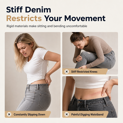 Women's High Waist Stretchy Denim Pants
