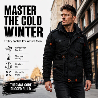 Men's Winter Thermal Detachable Hooded Jacket