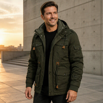 Men's Winter Thermal Detachable Hooded Jacket