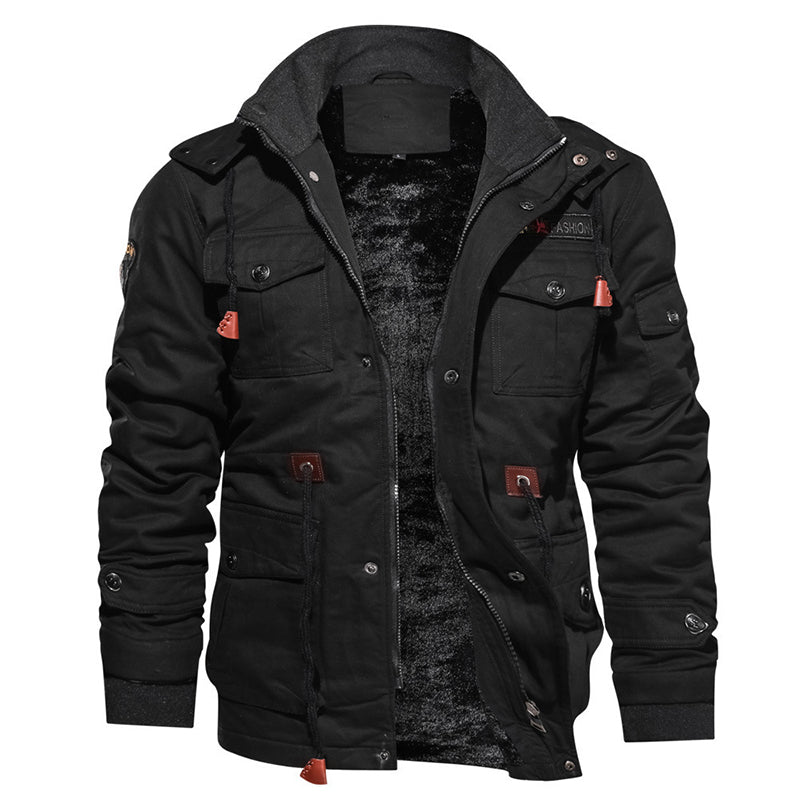 Men's Winter Thermal Detachable Hooded Jacket
