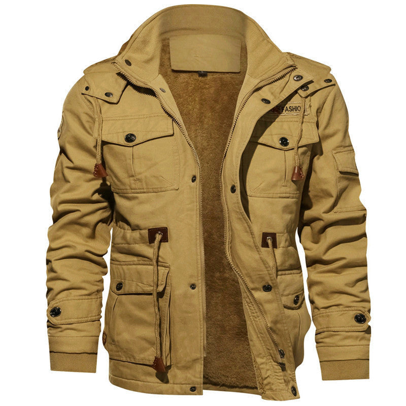 Men's Winter Thermal Detachable Hooded Jacket