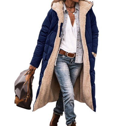 Reversible Hooded Padded Slim-Fit Coat