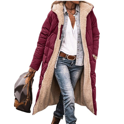 Reversible Hooded Padded Slim-Fit Coat