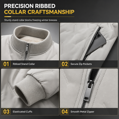 Men's Winter Fleece-Lined Padded Coat