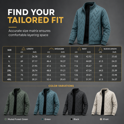 Men's Winter Fleece-Lined Padded Coat