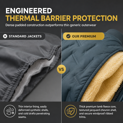 Men's Winter Fleece-Lined Padded Coat