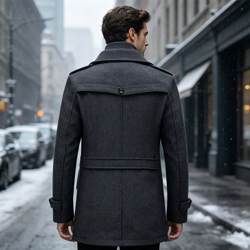 Men's Classic Mid-Length Slim Fit Overcoat