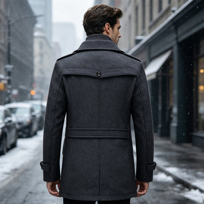 Men's Classic Mid-Length Slim Fit Overcoat
