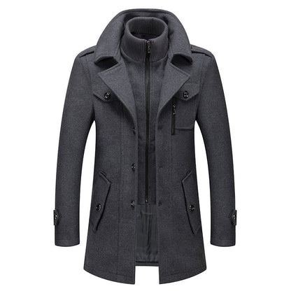Men's Classic Mid-Length Slim Fit Overcoat