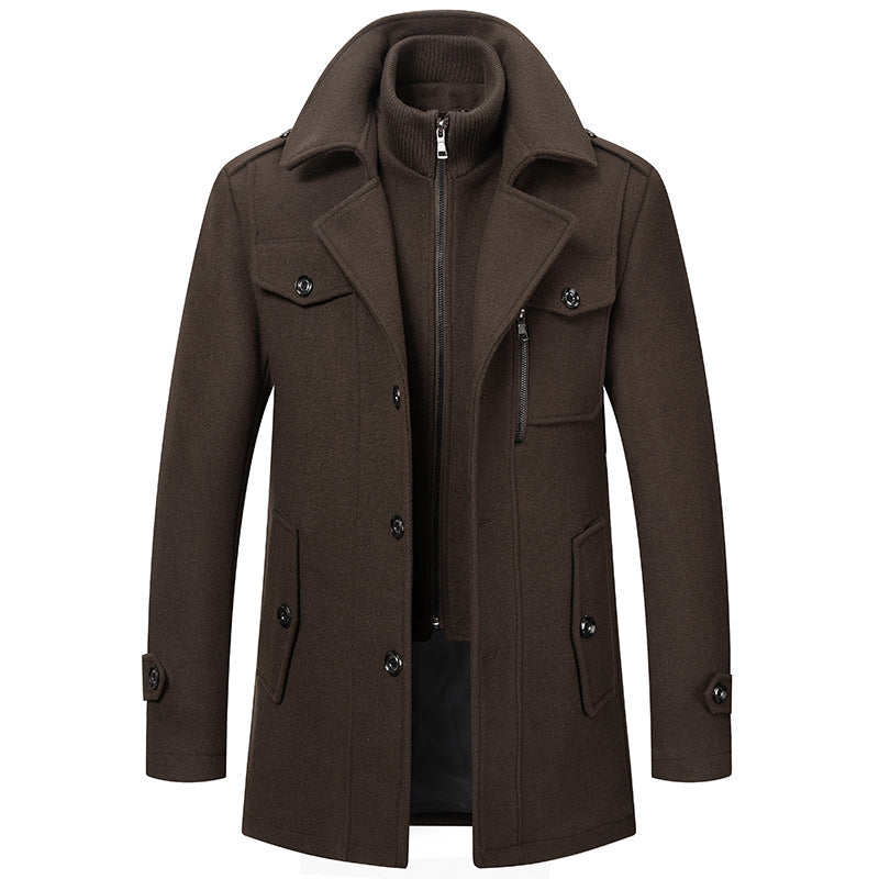 Men's Classic Mid-Length Slim Fit Overcoat