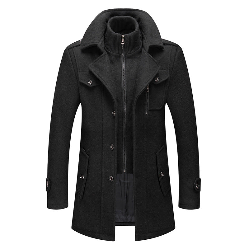 Men's Classic Mid-Length Slim Fit Overcoat