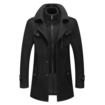 Men's Classic Mid-Length Slim Fit Overcoat