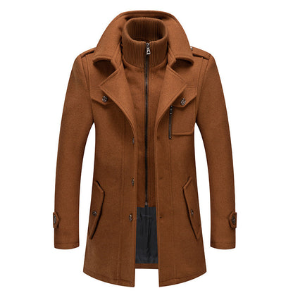Men's Classic Mid-Length Slim Fit Overcoat