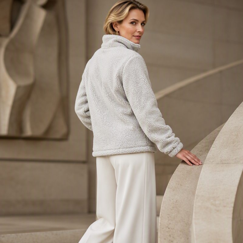 Women's Cozy Loose-Fit Half-Zip Pullover