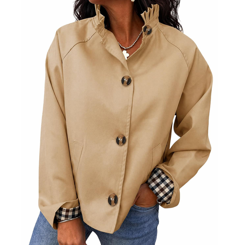 Women's Stylish Polished Cropped Trench