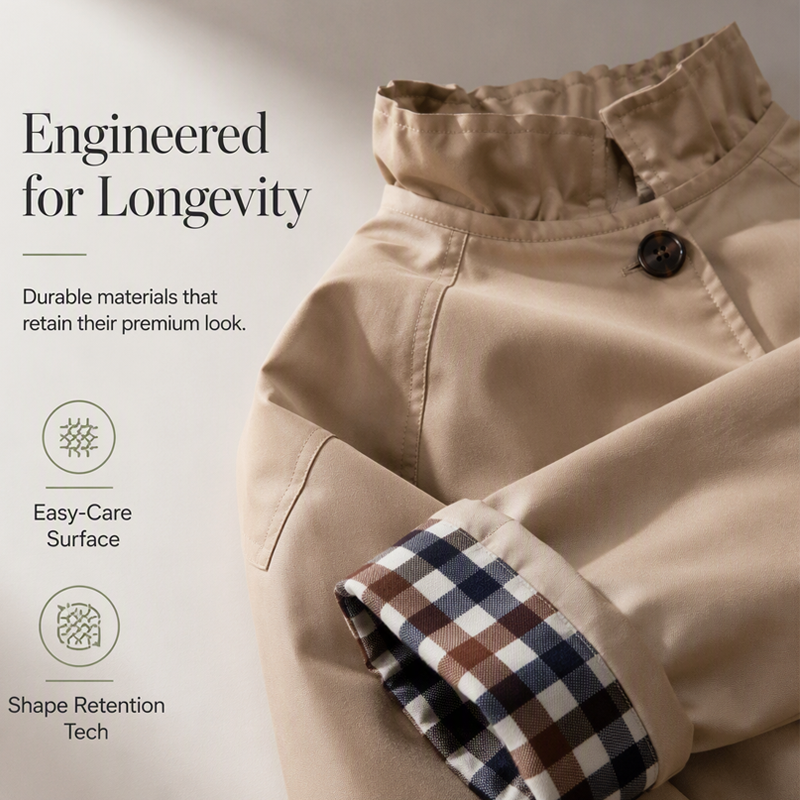 Women's Stylish Polished Cropped Trench
