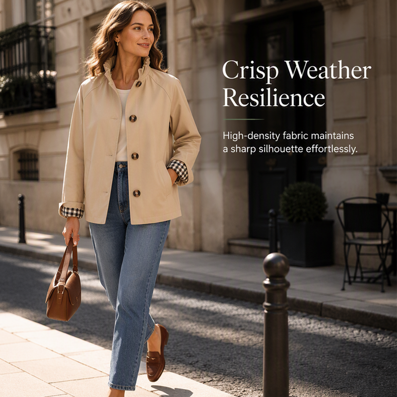 Women's Stylish Polished Cropped Trench