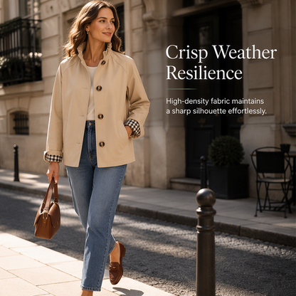 Women's Stylish Polished Cropped Trench