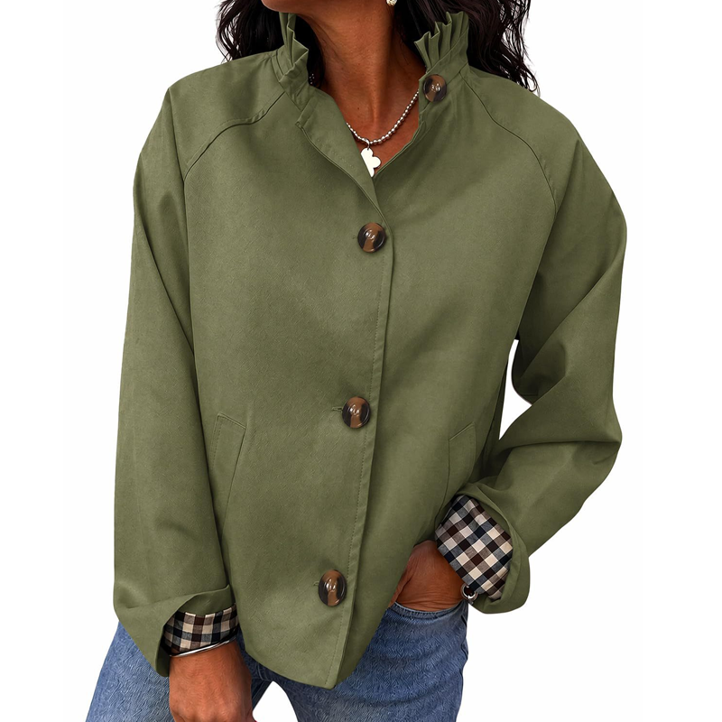 Women's Stylish Polished Cropped Trench
