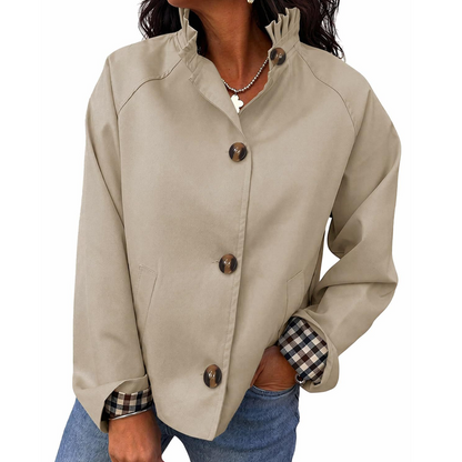 Women's Stylish Polished Cropped Trench