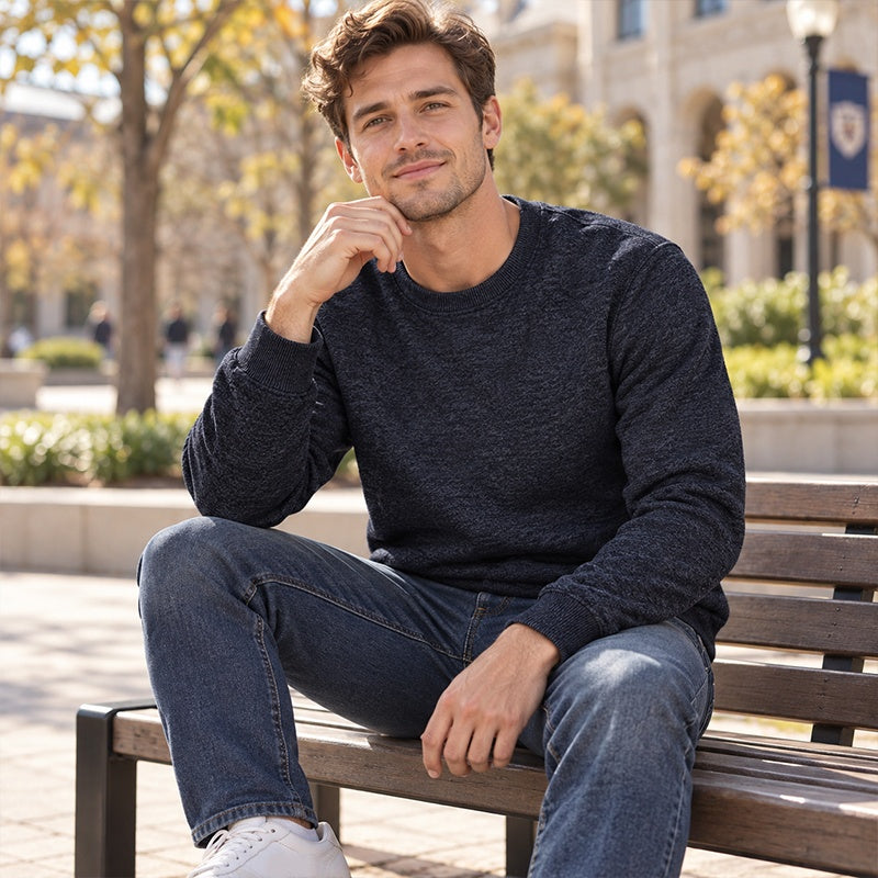 Men's Fleece Lined Crewneck Sweatshirt 