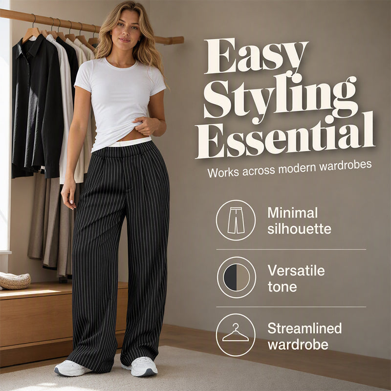 Women's High Waist Straight Leg Pants