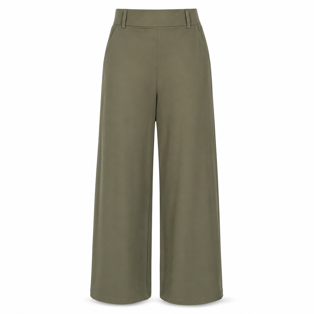 ✨ Polished Comfort | Women's High-Waisted Tailored Wide-Leg Pants with Flowy Drape