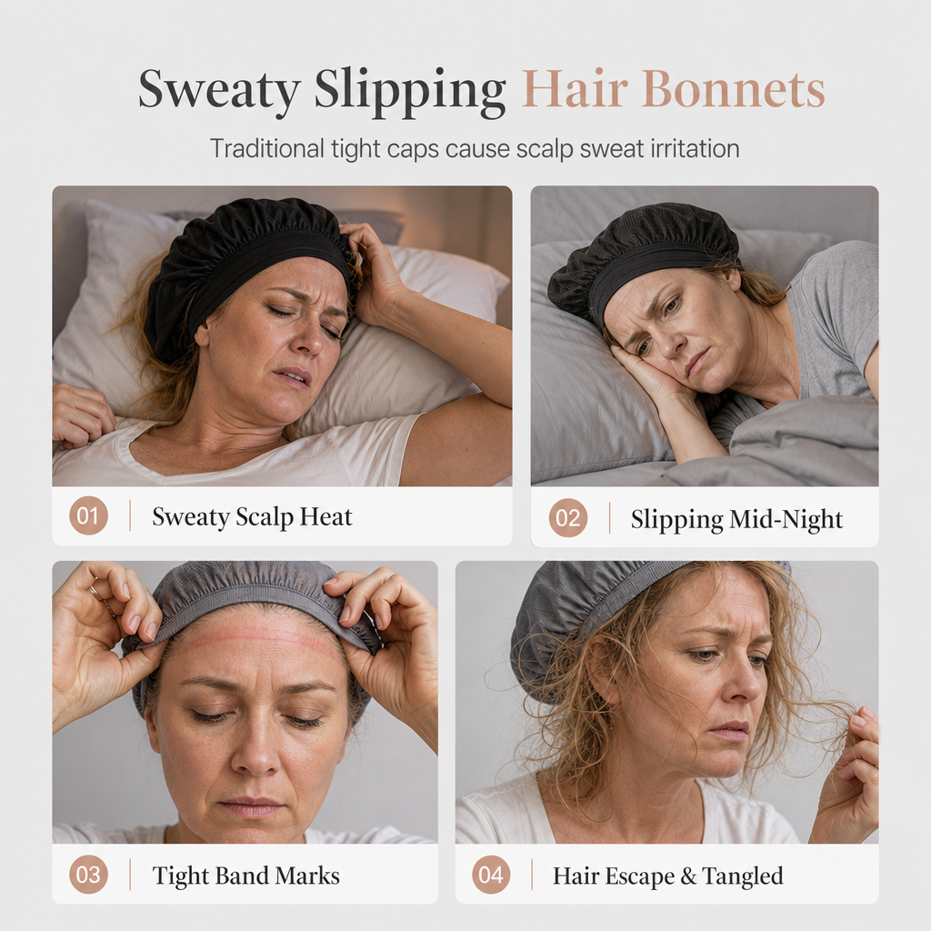 🌿 Breathable Comfort, Stay-Put Fit | Women's Wide-Band Mesh Hair Cover