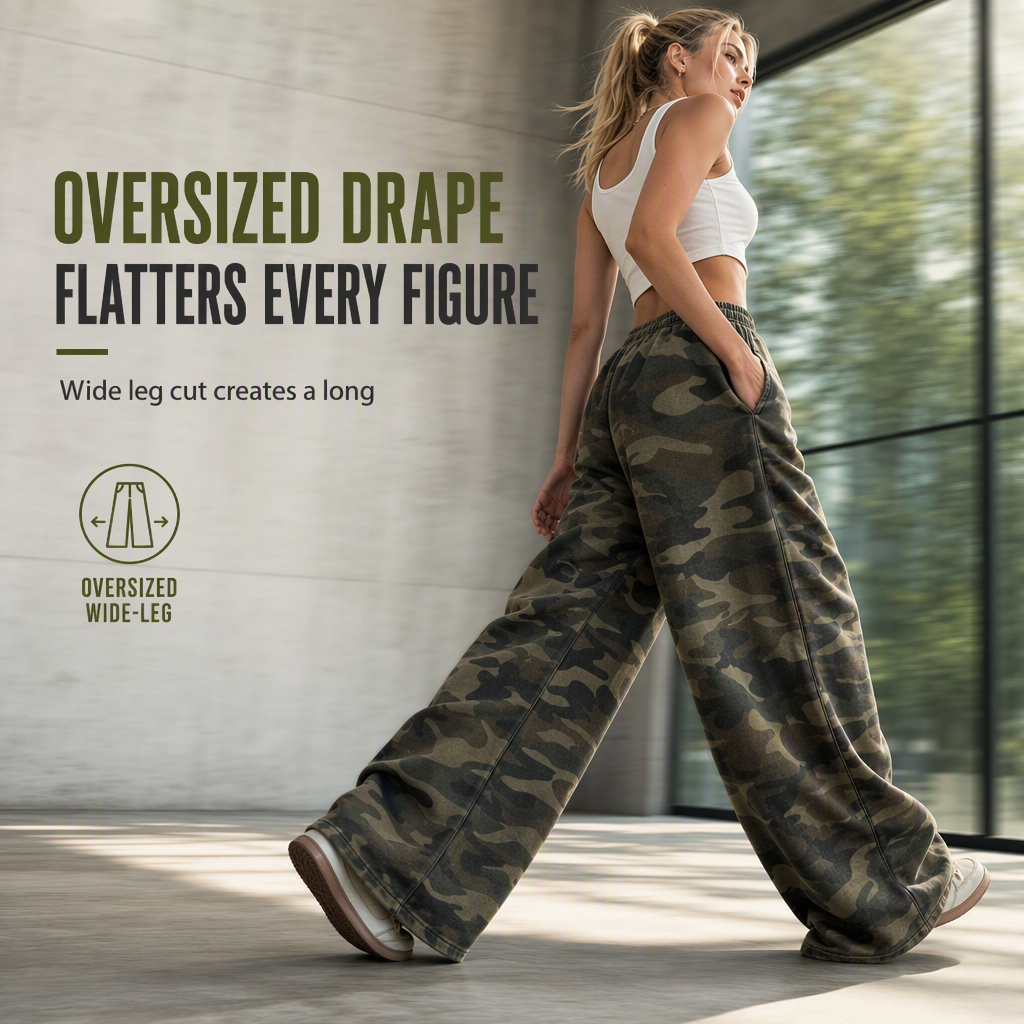Women's Vintage Washed Wide-Leg Sweatpants