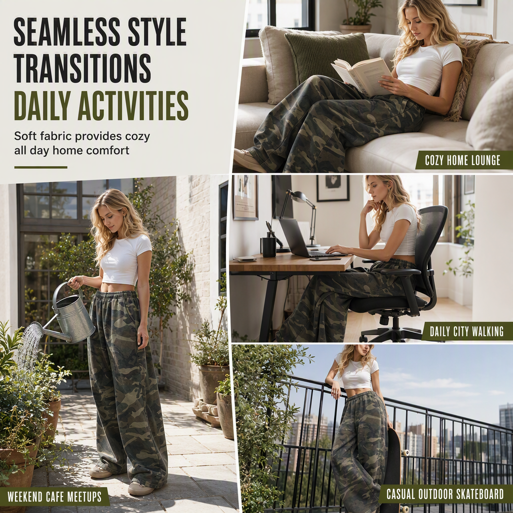 Women's Vintage Washed Wide-Leg Sweatpants