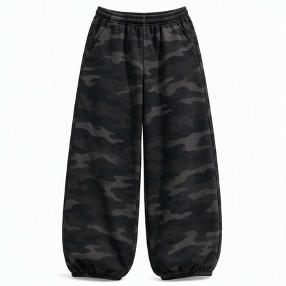 Women's Vintage Washed Wide-Leg Sweatpants